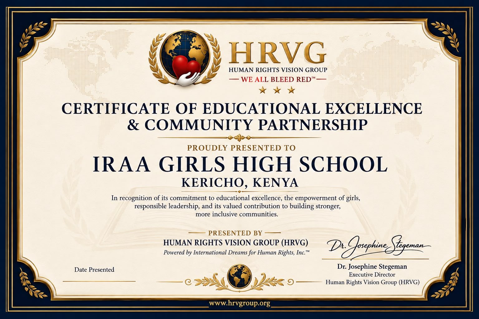 Organizational Award Certificate